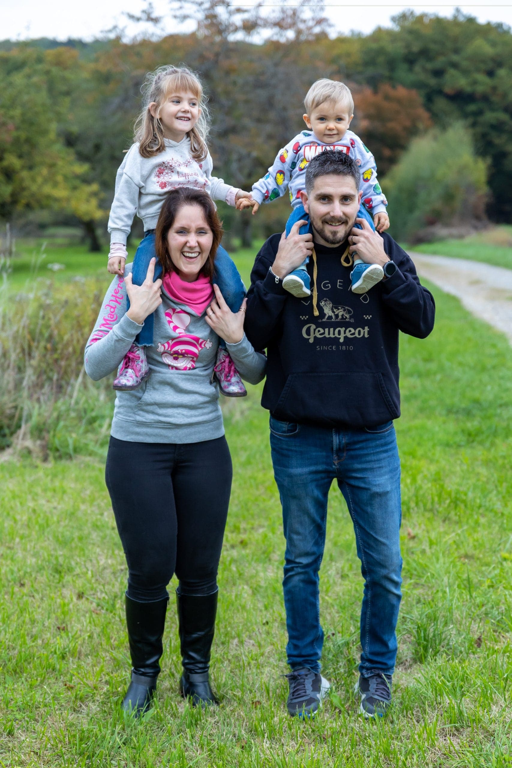 Portrait rapproché en famille