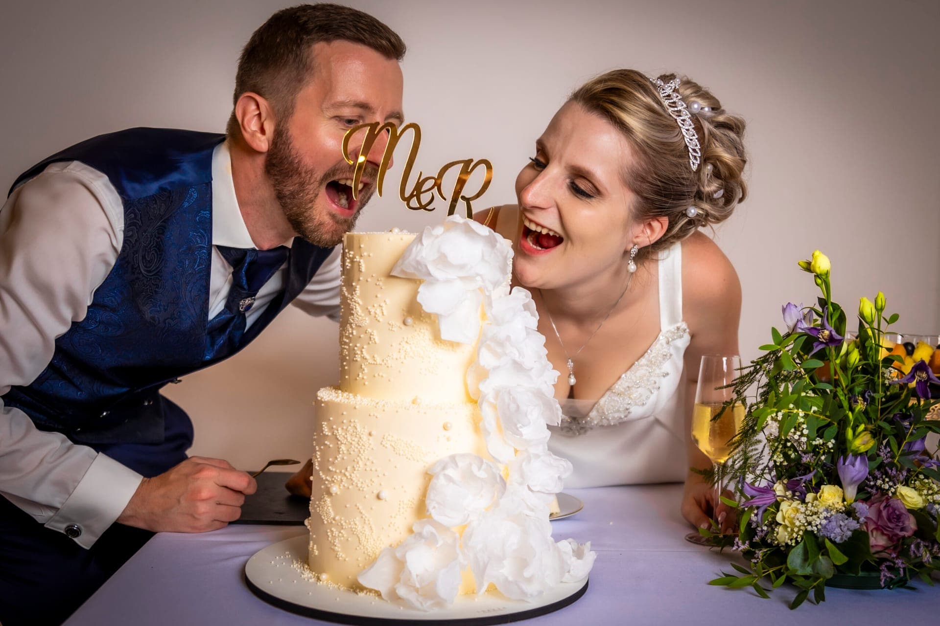 Instant de joie pendant un mariage